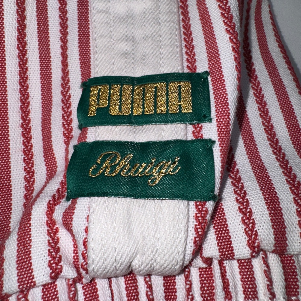 PUMA x Rhuigi RH Worldwide Track Jacket Red White Striped Gold Zip Size S - Picture 4 of 16